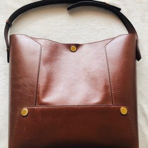Stella Cognac Popper Small Hobo Bag